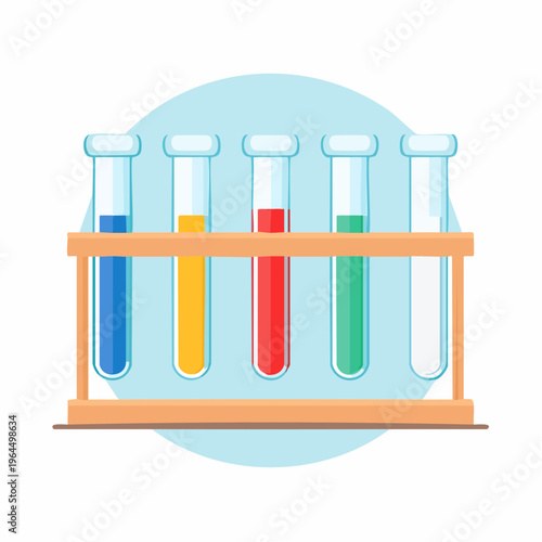 シンプルな試験管立てのベクターアイコン（実験器具）