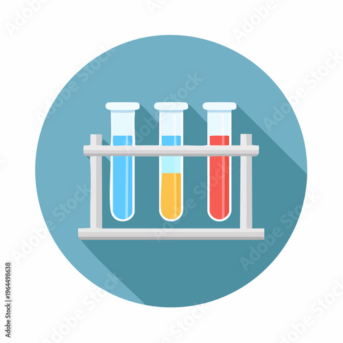 シンプルな試験管立てのベクターアイコン（実験器具）