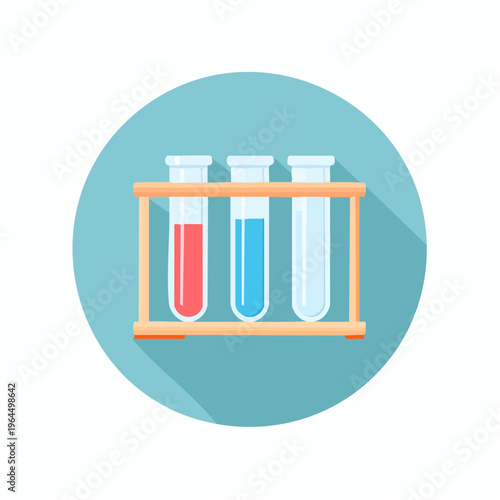 シンプルな試験管立てのベクターアイコン（実験器具）
