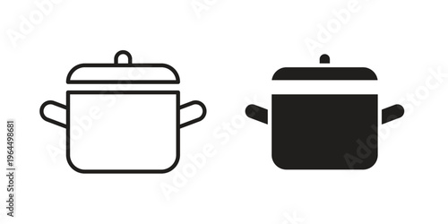 Pot icons collection vector design illustration isolated. EPS10
