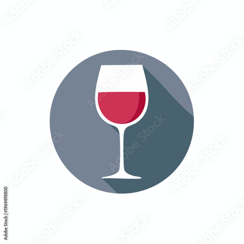 シンプルなワイングラスのベクターアイコン（お酒・レストラン）