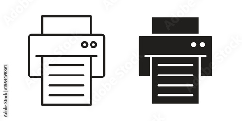 Print icons collection vector design illustration isolated. EPS10