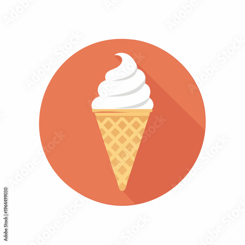 シンプルなアイスクリームのベクターアイコン（スイーツ）