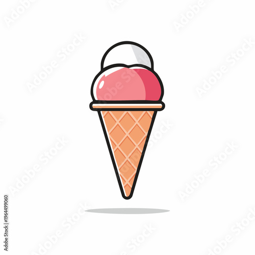 シンプルなアイスクリームのベクターアイコン（スイーツ）