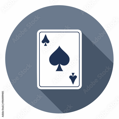 シンプルなスペードのエースのトランプベクターアイコン