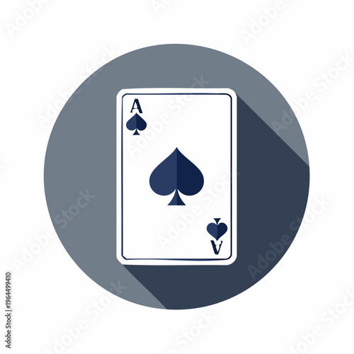 シンプルなスペードのエースのトランプベクターアイコン
