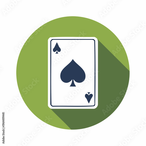 シンプルなスペードのエースのトランプベクターアイコン