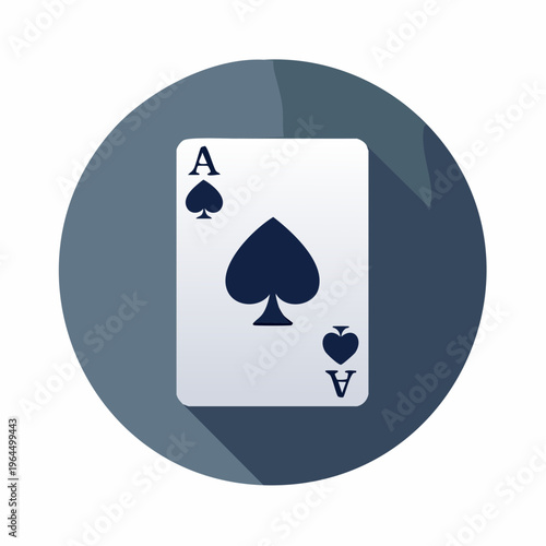 シンプルなスペードのエースのトランプベクターアイコン