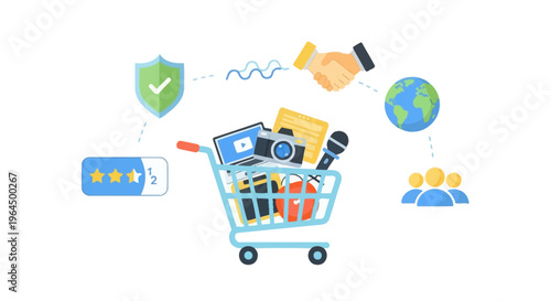 Global E-commerce & Digital Product Acquisition: Secure Online Shopping, Customer Satisfaction, and Business Partnership for Media Content Creation