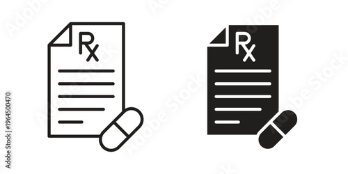 RX icons collection vector design illustration isolated. EPS10