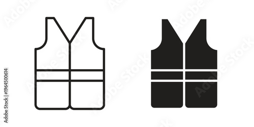 Safety vest icons collection vector design illustration isolated. EPS10