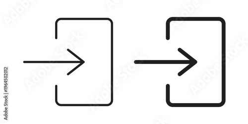 Sign out icons collection vector design illustration isolated. EPS10