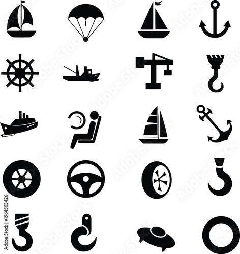 vector transport icon set collection