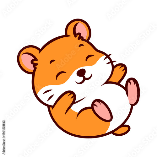 Cute Hamster Cartoon Illustration