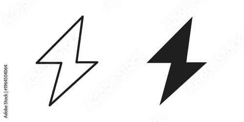Thunder bolt icons collection vector design illustration isolated. EPS10