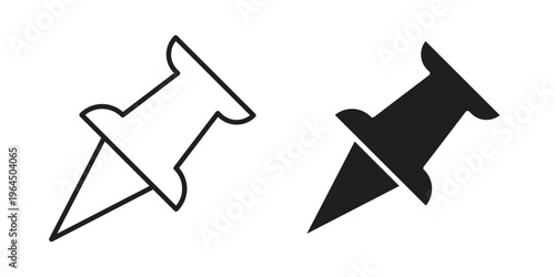 Thumbtack icons collection vector design illustration isolated. EPS10