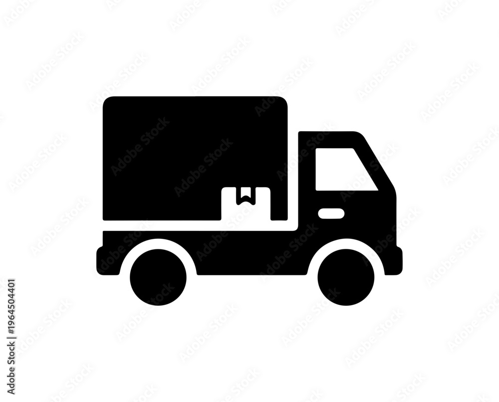 Naklejka premium Minimalist Delivery Truck Vector Icon