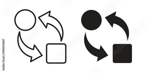 Transform icons collection vector design illustration isolated. EPS10