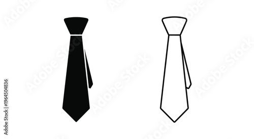 Black and white tie illustration Vector