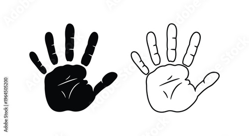 Hand gesture contrast Vector