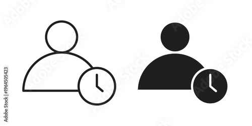 User time icons collection vector design illustration isolated. EPS10