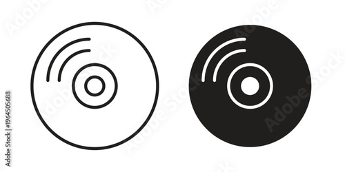 Vinyl icons collection vector design illustration isolated. EPS10
