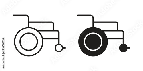 Wheelchair icons collection vector design illustration isolated. EPS10
