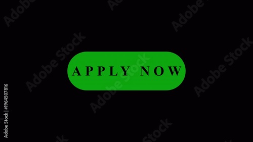 APPLY NOW Button icon aniamation. Simple, clean animation perfect for websites or apps UI,UX,GUI,apply now button, urgent calltoaction for applications.apply now button aniamtion with alpha channel.