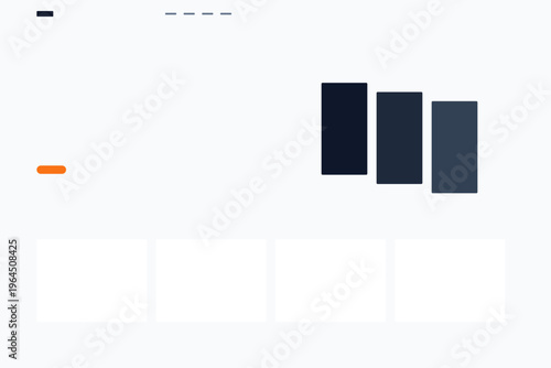 Vector bar chart, graph bars, business statistics, data visualization icons