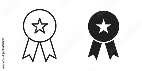 Badge icons. Vector graphic. Editable vector stroke. EPS 10.