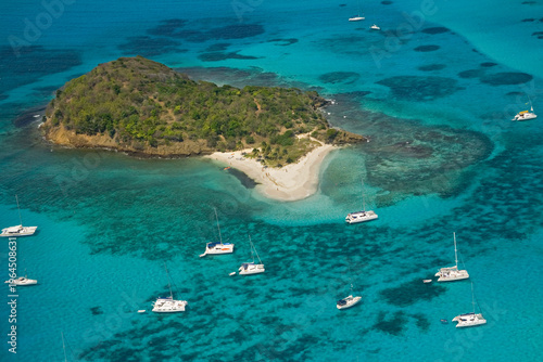 Bild auf Leinwand The Tobago Cays in the Grenadine islands in the Caribbean