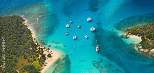 Konstfotografi The Tobago Cays in the Grenadine islands in the Caribbean
