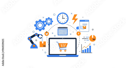 E-commerce Logistics & Supply Chain Automation: Online Order Fulfillment, Fast Delivery, and Business Process Optimization