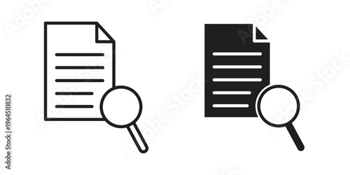 Case studies icons. Vector graphic. Editable vector stroke. EPS 10.