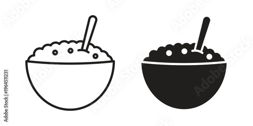 Cereal icons. Vector graphic. Editable vector stroke. EPS 10.