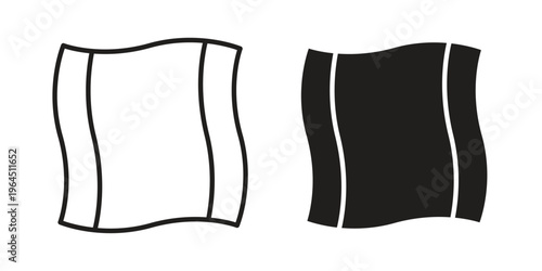 Cleaning cloth icons. Vector graphic. Editable vector stroke. EPS 10.