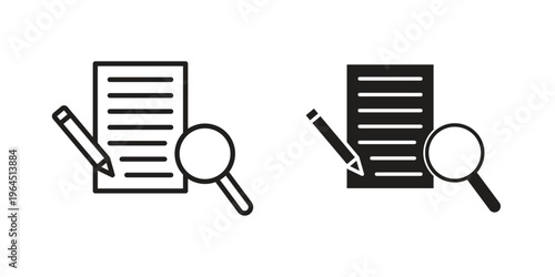 Defining icons. Vector graphic. Editable vector stroke. EPS 10.