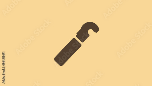 Stylized adjustable wrench tool icon vector graphic illustration. Perfect for industrial design, repair services, and mechanical concepts