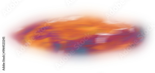 Glowing fireball isolated on white transparent PNG background