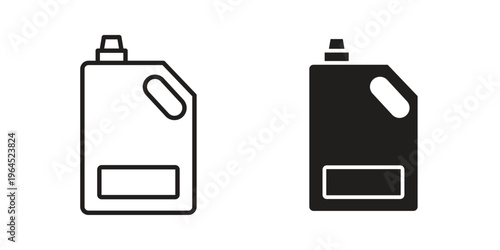 liquid detergent icons. Vector graphic. Editable vector stroke. EPS 10.