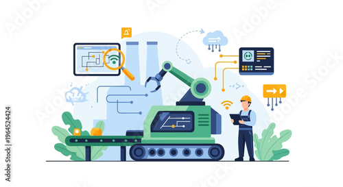 Industry 4.0 Smart Factory Automation: Robotics, IoT, Digital Manufacturing & AI Control