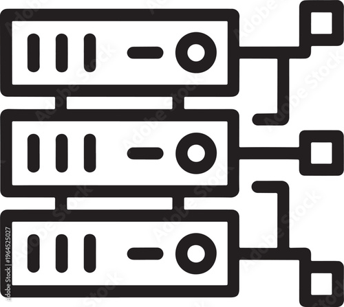Simple line icon of a house with a chimney
