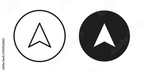 North icons. Vector graphic. Editable vector stroke. EPS 10.