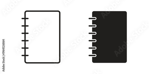 Notebook icons. Vector graphic. Editable vector stroke. EPS 10.