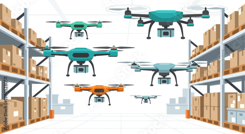 Automated Warehouse Drones for Smart Inventory & Logistics Management