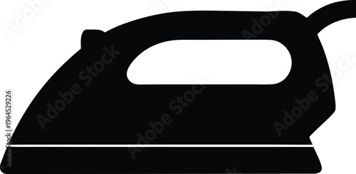 Electric iron laundry household appliance flat vector icon symbol