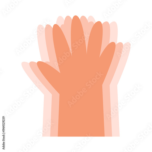 Hand silhouette with motion symbolizing tremor, shaking. Essential tremor, Parkinson's desease, neurological disorder, anxiety, stress, instability, loss of motor control concept.