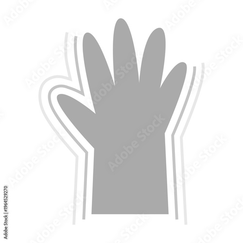 Hand silhouette with motion symbolizing tremor, shaking. Essential tremor, Parkinson's desease, neurological disorder, anxiety, stress, instability, loss of motor control concept.