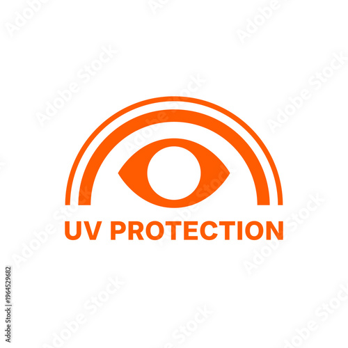 UV eye protection vector icon badge