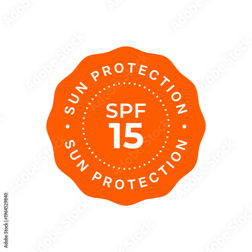 Spf 15 uv protection vecor badge